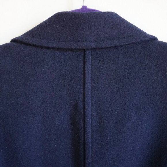 Juicy Couture Navy Wool-Blend Peacoat Size M - Picture 9 of 10